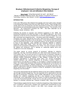 Employer Attitudes toward Collective Bargaining