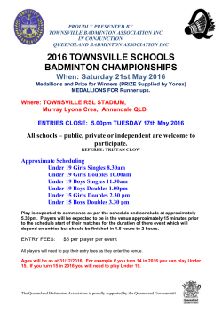 Queensland Badminton Association Inc