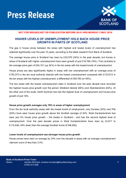 higher levels of unemployment hold back house price growth in