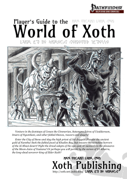 Player`s Guide to the World of Xoth