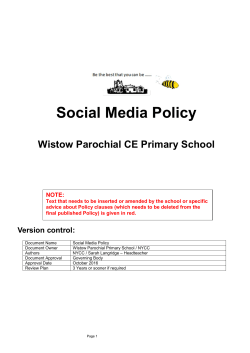 Model social media policy for schools