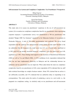 Self-Assessment Tax System And Compliance Complexities: Tax