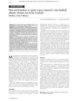 Non-participation in sports injury research: why football players