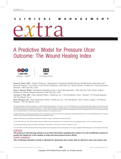 A Predictive Model for Pressure Ulcer Outcome