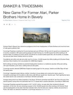 New Game for former Atari, Parker Brothers home in Beverly