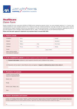 Claim Form - AXA Cooperative
