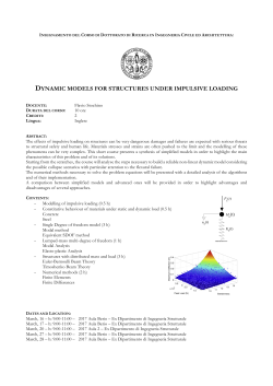 dynamic models for structures under impulsive loading