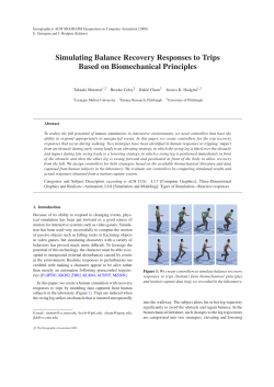 Simulating balance recovery responses to trips