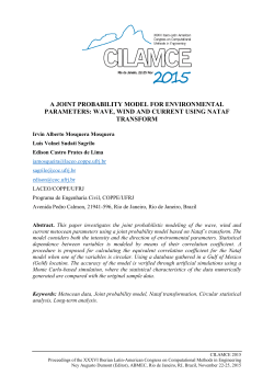a joint probability model for environmental parameters