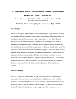 1 A Computational Role for Dopamine Delivery in Human Decision