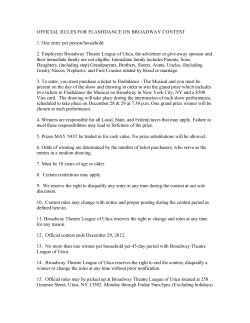 OFFICIAL RULES - Broadway Utica