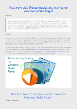 Fast way: play iTunes musics and movies on Windows
