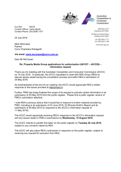 ACCC Letter Template