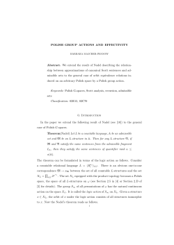 POLISH GROUP ACTIONS AND EFFECTIVITY Abstract. We extend