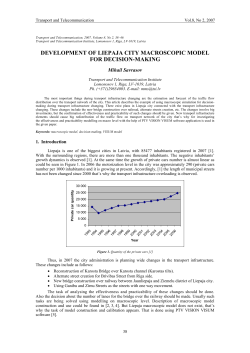 development of liepaja city macroscopic model for decision