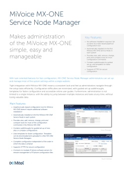 MiVoice MX-ONE Service Node Manager