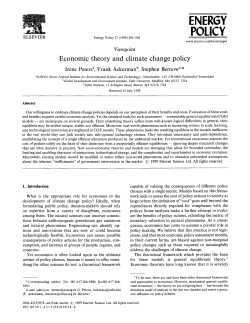 Economic Theory and Climate Change Policy