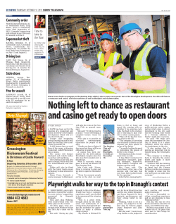 Nothing left to chance as restaurant and casino get ready to open