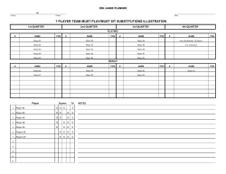 ifbl game planner 7 player team must play/must sit substitutions