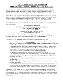 los angeles police department special event permit applicant