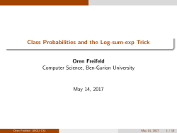 Class Probabilities and the Log-sum-exp Trick