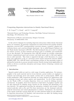 Computing dispersion interactions in density functional theory