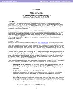 PROC DATASETS