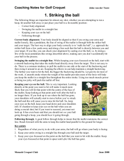 1. Striking the ball