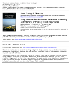 Using biomass distributions to determine probability and intensity of