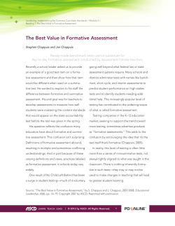 The Best Value in Formative Assessment