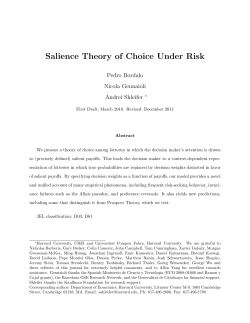 Salience Theory of Choice Under Risk