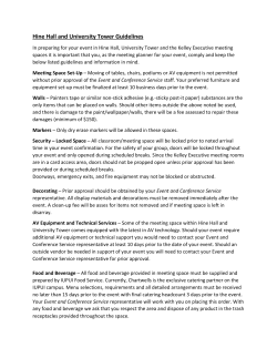 Guidelines - Event Services