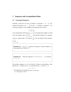 2 Sequences and Accumulation Points