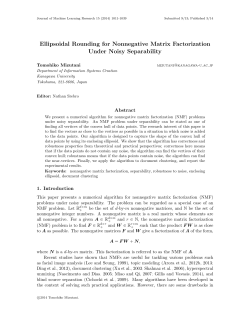 Ellipsoidal Rounding for Nonnegative Matrix Factorization Under