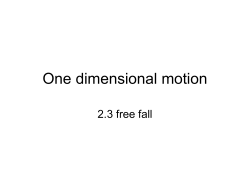 Free fall &ndash; motion with constant acceleration a