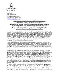 May 2, 2017 Press release #1706 For more information contact