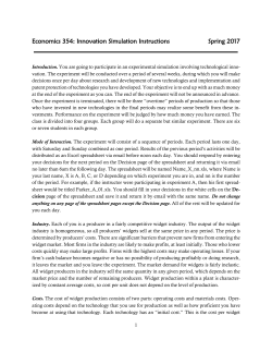 Simulation experiment instructions
