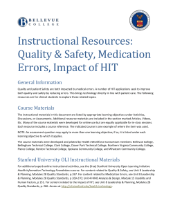 Instructional Resources on Quality-Safety