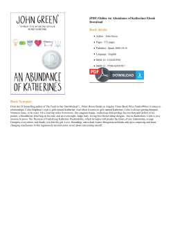 Online An Abundance of Katherines Ebook