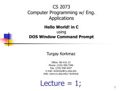 Simple C Programs