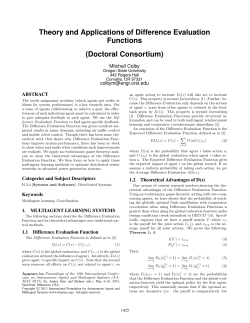 Theory and Applications of Difference Evaluation Functions
