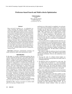 Preference-based Search and Multi-Criteria Optimization