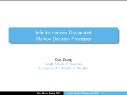 Infinite-Horizon Discounted Markov Decision Processes