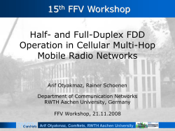Arif Otyakmaz, ComNets, RWTH Aachen University