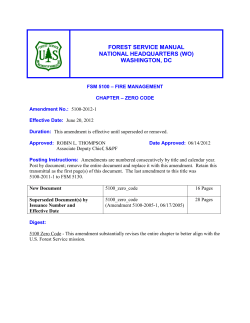 5101.1 - Wildland Fire Management on National Forest System Lands