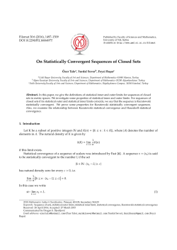 On Statistically Convergent Sequences of Closed Sets