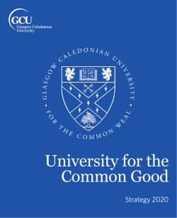 Strategy 2020 brochure - Glasgow Caledonian University