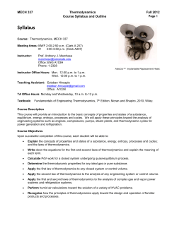 MECH 337 Syllabus