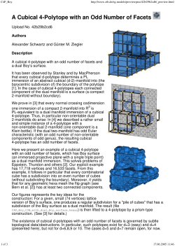 A Cubical 4-Polytope with an Odd Number of Facets