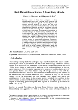 Bank Market Concentration: A Case Study of India